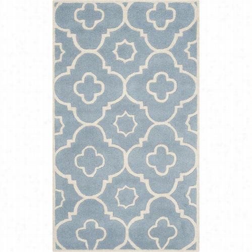 Safavieh Cht750b Chatham Wool Hand Tufted Blue/ivory Rug