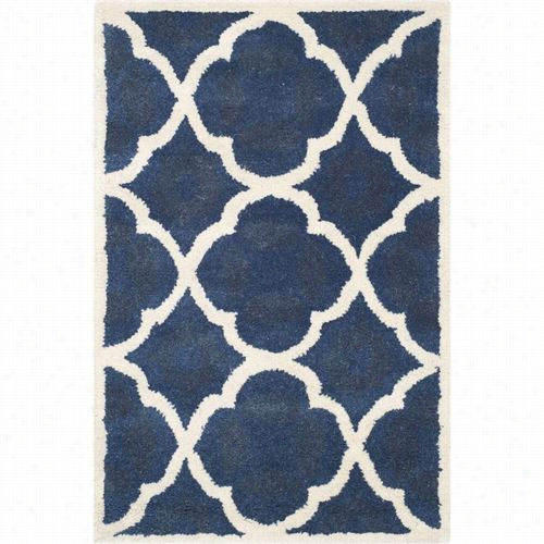 Safavieh Cht821a Chatgam Wool Hand Tufted Bluei/vory Rug