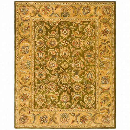 Safavieh Cl758m Classic Wool Hand Tufted Olive/ca Mel Rug