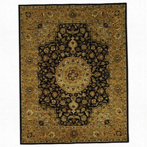 Safavieh Cl762c Classic Wool Hand Tufted Blackg/o Ld Rug