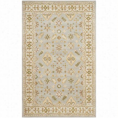 Safavieh Cl933a Classic Wool Hand Tufted Light Blue/ivory Rug