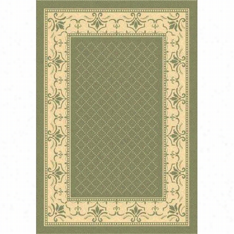 Safavieh Cy091-1e06 Courtyard Polypropylene Machine Made Olive/natural A Rea Rug