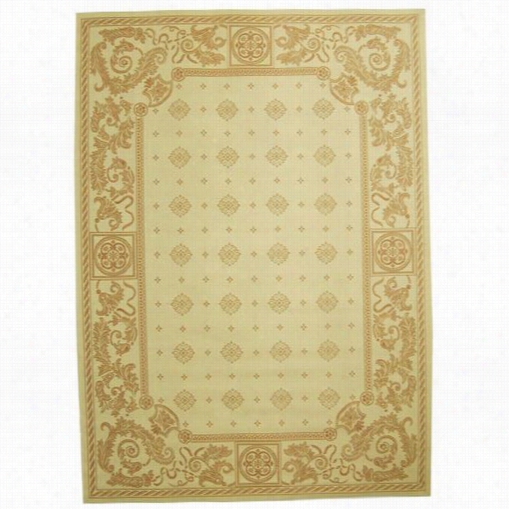 Safavieh Cy1356-3201 Courtyard Polypropylene Machine Made Naturaal/terra Area Rug