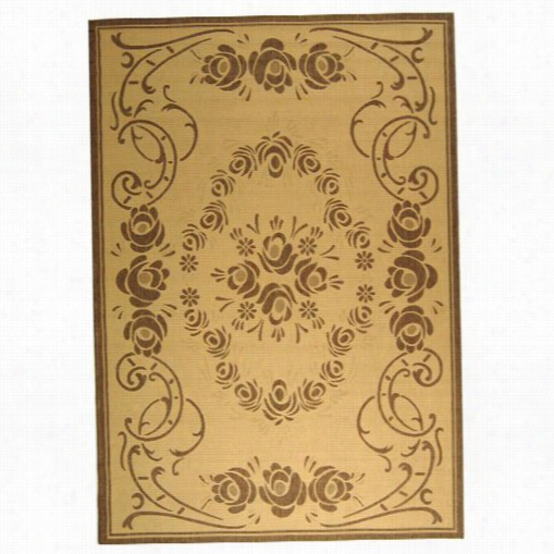 Safavieh Cy1893-3001 Courtyard Polypropylen Machine Made Ntaural/brow N Area Rug