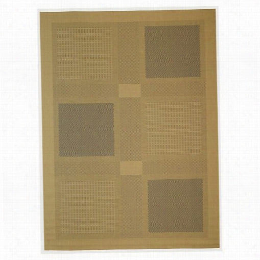 Safaawieh Cy1928-31101 Courtyard Polyprpylene Machine Made Natural/blue Superficial Contents Rug