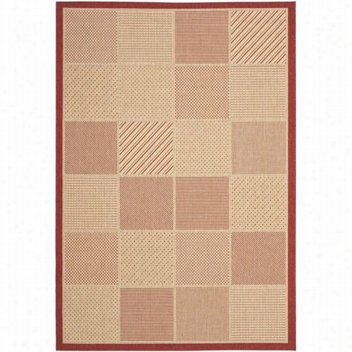 Safavieh Cy2109-3701-5 Court Polyropylene Machine Made Beige/red Area Rug