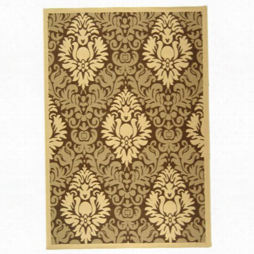 Safavieh Cy2714-3009 Courtyard Polypropylene Machine Made Brown/natural Rug