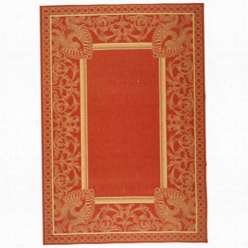 Safavieh Cy2965-3707 Court Polyprooylene Machine Made Red/n Aturao Rug