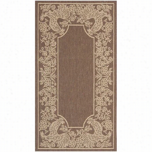 Safvieh Cy3305-3409 Courtyard Polypropylene Machine Made Chocolate/natural Rug