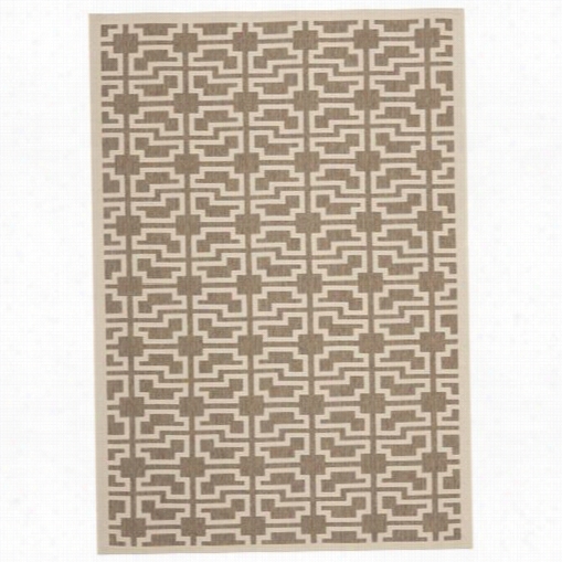 Safavieh Cy6015-242 Courtyard Polypropylen E  Machine Made Mocha/beige Rug