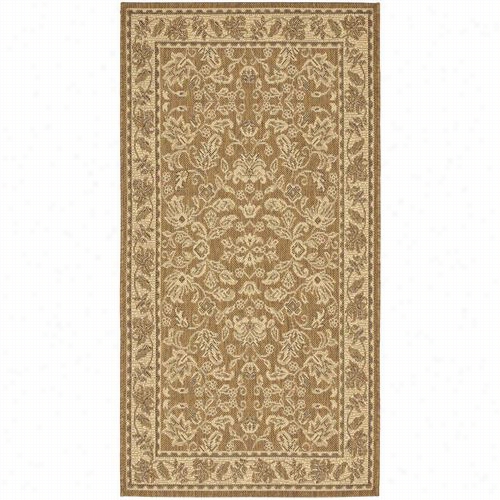 Safavieh Cy6 555-9-3 Courtyard Polypropylene Machine Made Gold/creme Rug