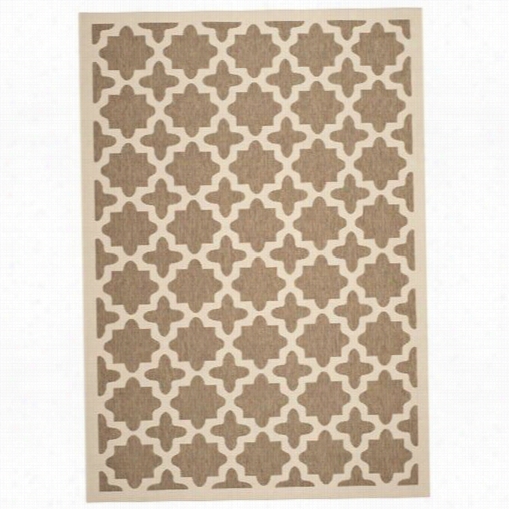 Safavieh Cy6913-242 Courtyard Polypropylene Machine Made Brown/bonea Rea Rug