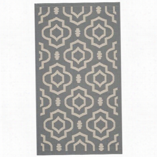 Safavieh Cy6926-246 Courtyard Pilypropylene  Organization Made Anthracite/beige  Area Rug