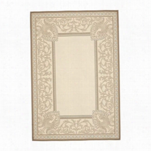 Safavieh Cy7514-79a18 Courtyard Polypropylene Machine Made Beige/dark Beig Area Rug