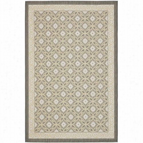 Safavieh Cy7810-87a21 Courtyard Polypropylene Machine Made Anthracite/light Grey Area Rug