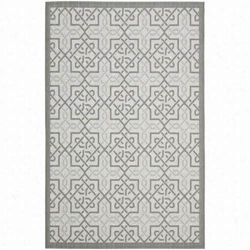 Sfaavieh Cy7931-78a18 Courtyard Polypropylene Machinee Made Loose Grey/anthacite  Area Rug