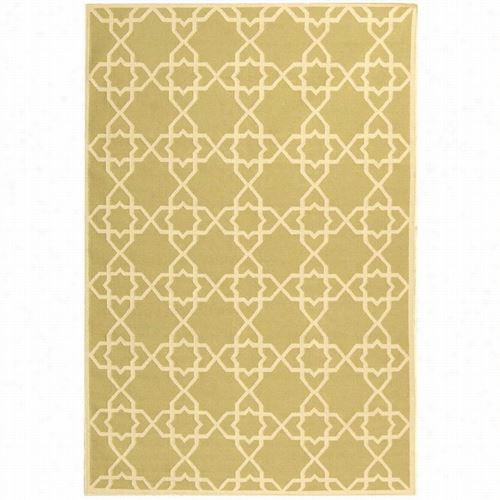 Safavieh Dhu548a Dhurries Woolflatweave Olive / Ivory Area Rug