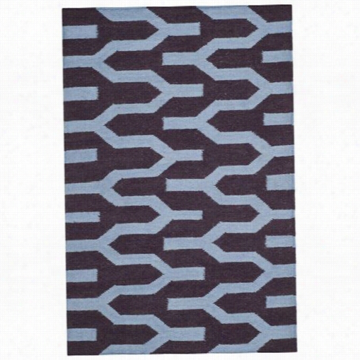 Safavieh Dhu630b Dhurries Wool Flatweave Purple/blue Area Rug