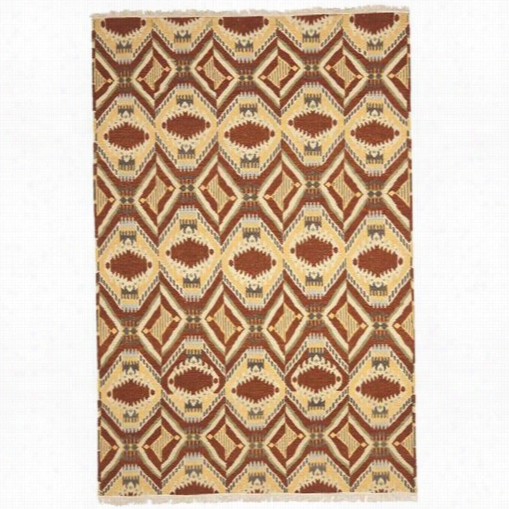 Safavieh Dve517b David Easton Wool Hand Knotted Paprika Rug