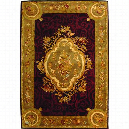 Safavieh Em414a Empire Wool Hand Tufted Dark Red/dark Beig Rug