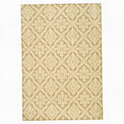 Safavieh Ezc122b Durarug Polypropylene/olefin Chirography Hooked Creme Rug