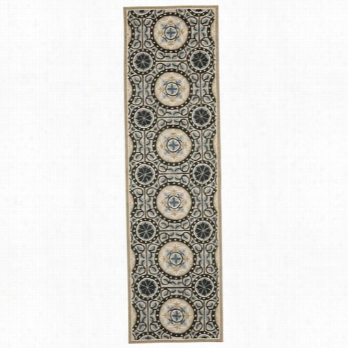 Safavieh Frs485e Our Seasons Polypropylene Hand Hookd Cement/blue Rug