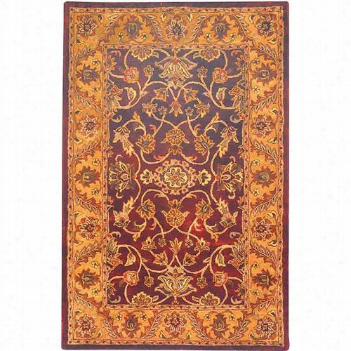 Safavieh Gj250c Golden Jaipur Wool Hand Tufted Burgundy/golld Rug