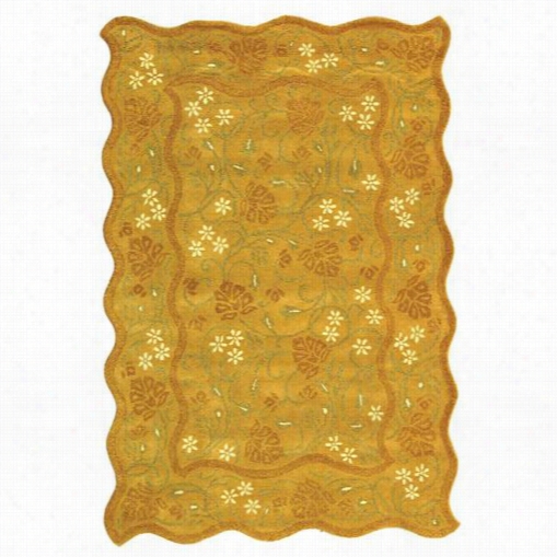 Safavieh Hg213b Heritage Wool Hand Tufetd Dark Gold/dark Gold Rug