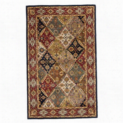 Safavieh Hg316b Heritage Wool Pile Hand Tufted Green/red Rug