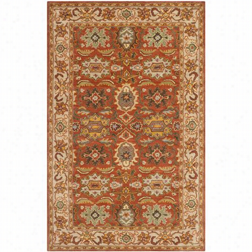 Safavieh Hg734d Heritage Wool Pile Hand Tufted Rust/beig Rug