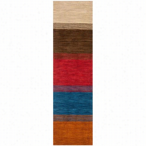 Safavieh Him581a Himalaya Wool Hand Loomed Orange/multi R Ug