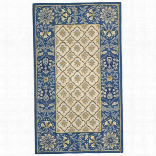 Safavieh Kh124a Chelsea Wool Hand Hooked Blue/white Rug