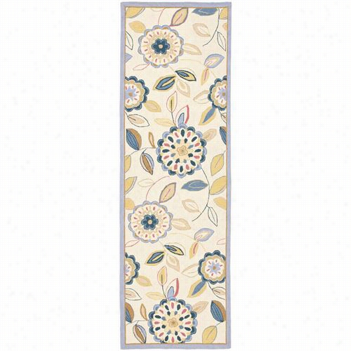 Safavieh Hk179a Chelsea Wool Hand Hooked Ivory/blur Rug