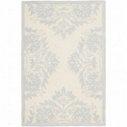 Safavieh Hk359a Chdlsea Wool Hand Hhooked Iovry/blue Rug