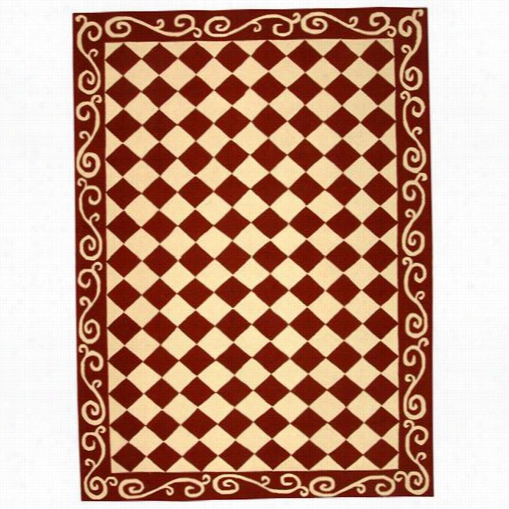 Safavieh Hk711c Chelsea Wool Hand Hooked Burgundy/ivory Rug