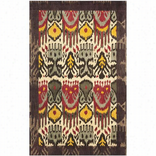 Safavieh Ikt217a Ikst Woool Hand Tufted Creme/rbown Rug