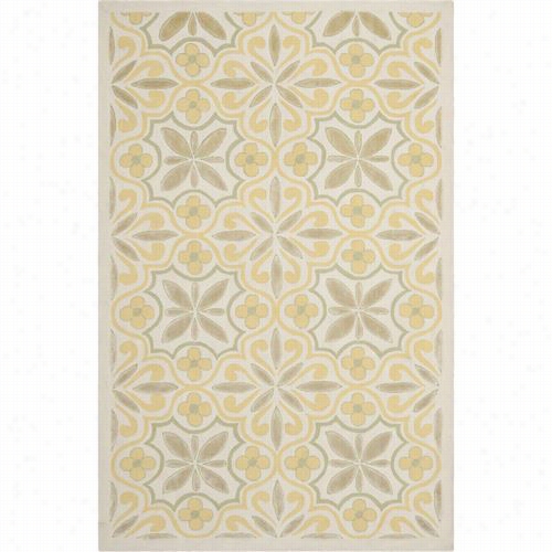 Safavieh I Mr359a Isaac Mizrahi Wool Pile Hand Tufted Yellow/beige Rug