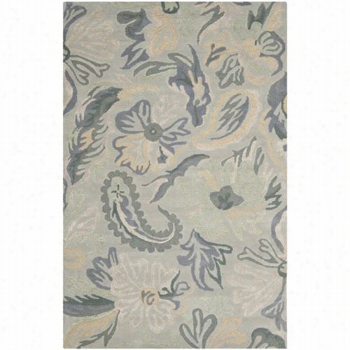 Safavieh  Jar463a Jardin Wool Hand Tufted Light Grey/multi Area Rug