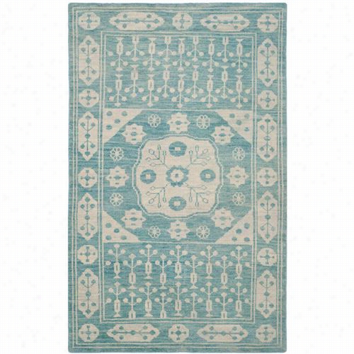 Safavieh Kny683a Kenya Wool Pile Hand Knotted Blue Rug