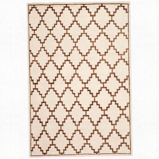 Safavieh Mo160a Mosaic Wool And Viscose Hand Knotted Ivory/brown Rug