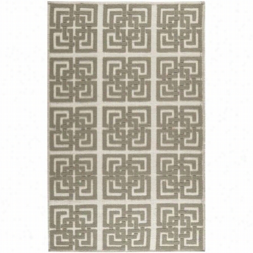 Safacieh Msr2558a Martha Stewwart Wool Hand Woven Ivory/brown Rug