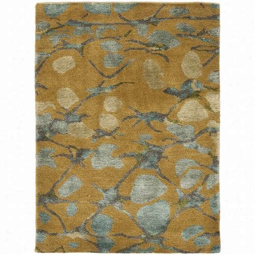 Safavieh Ms8641e Martha Stewart Silk And Wool Hand Knotted Husk Brown  Rug