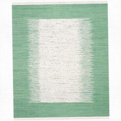 Safavieh Mtk711d Montaukcotton Pile Hand Woven Ivory/sea Green Rug