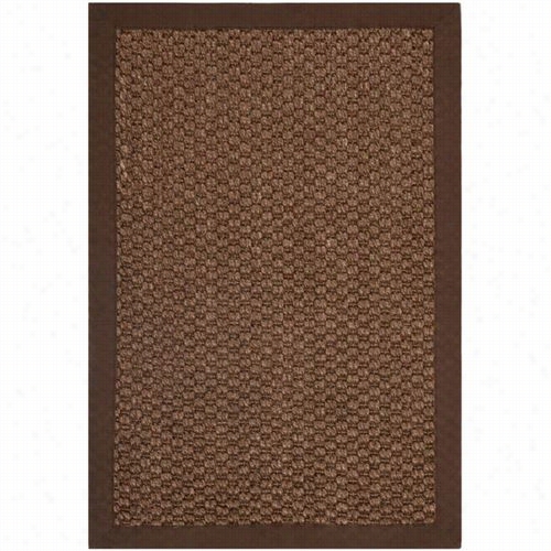 Safaviehn F525d Natural Fiber Sisaalp Ower Loomed Chocolate Area Ryg