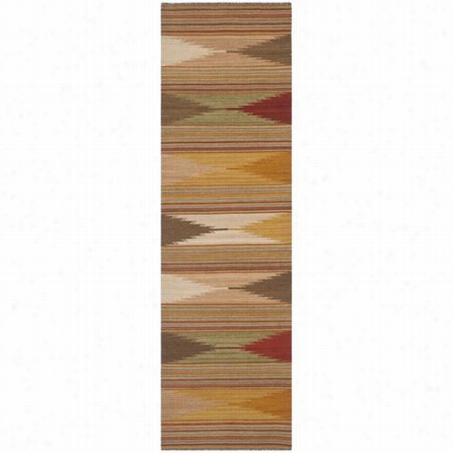 Safavieh Nvk175a Navajo Kilim Wool Ahnd Woven Flat Weave Natural/multi Area Rug