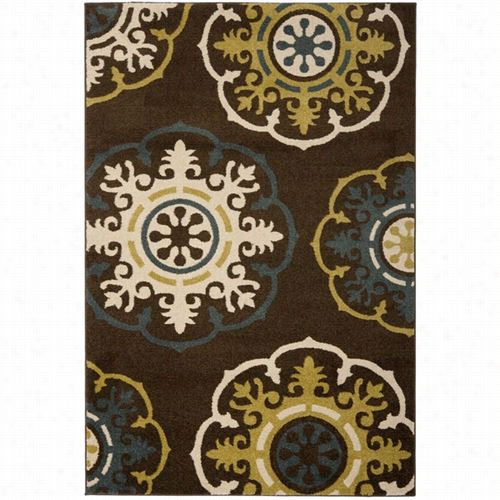 Safavieh Nwb8699-2552 Newbury Polypropylene Power Loomed Brown/green Arrea Rug