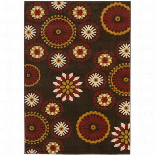 Safavieh Nb8727-2540 Newbury Polypropylene Powrr Loomed Brown/red Area Rug