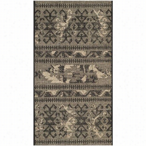 Safavieh Pl125-56c2 Palazzo Polypropylene Power Loommed Negro/beige Ar Ea Rug