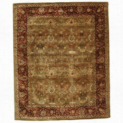 Safavieh Pl519bp Ersian Legend Wool Handful Tufted Light Green / Rust Superficial Contents Rug