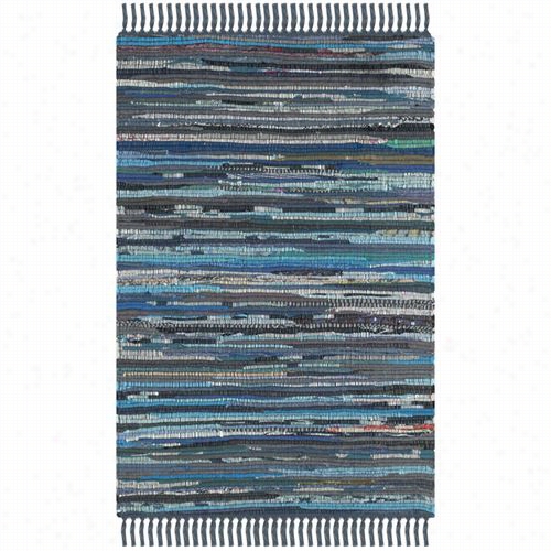 Safavieeh Rar121c Rag Rug Collection Cotton Pile Hand Wovven Inkm/ulti Rug